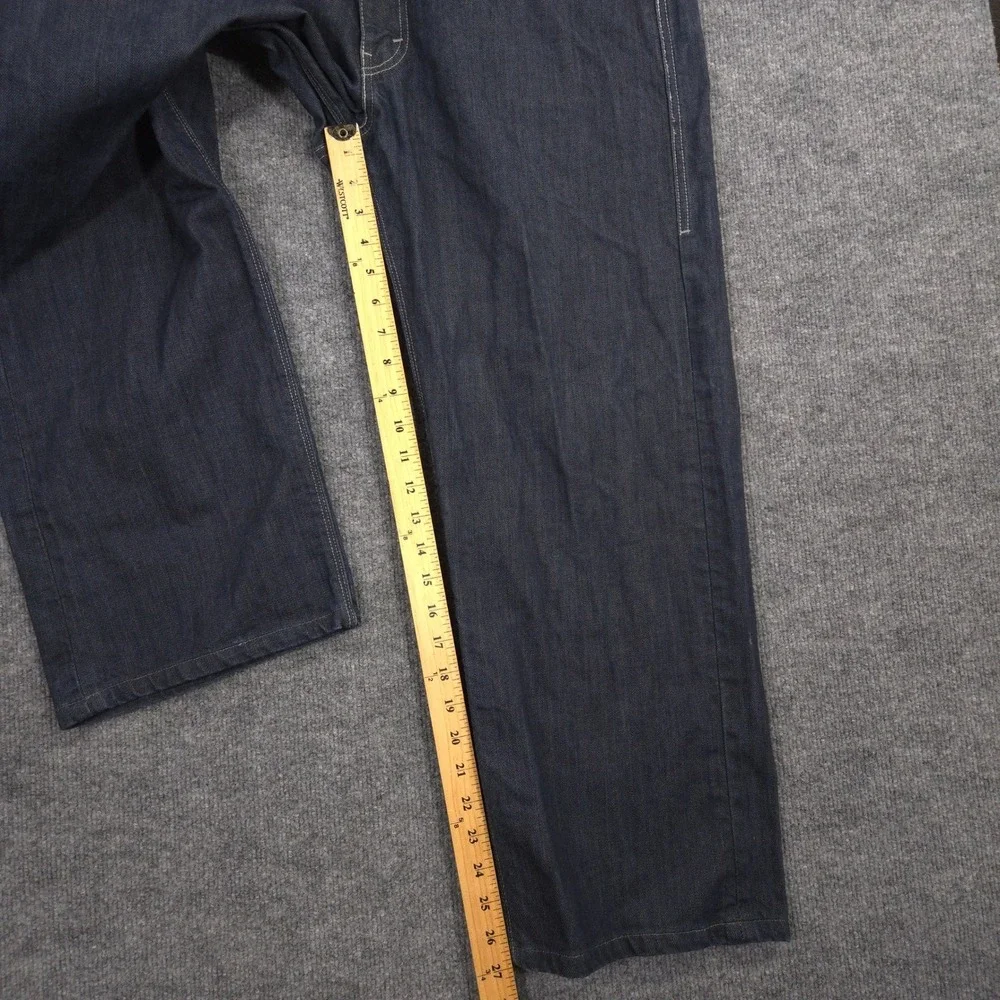 Levis 569 Jeans Mens 38X27* Blue Loose Straight Flap Pockets Dark Wash‎ Denim